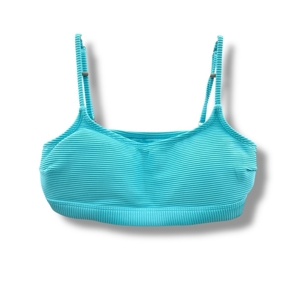 Aeropostale Ribbed Bralette Top Women’s‎ Size Medium Blue Adjustable Straps